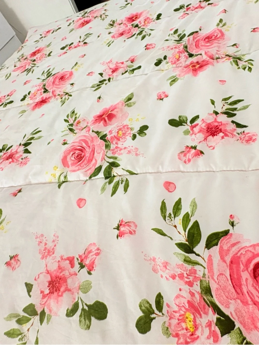 Floral Pink Rose Comforter Set - Home Bedding